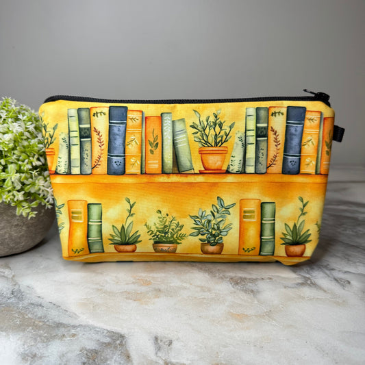 Pouch - Book Bookshelf Yellow
