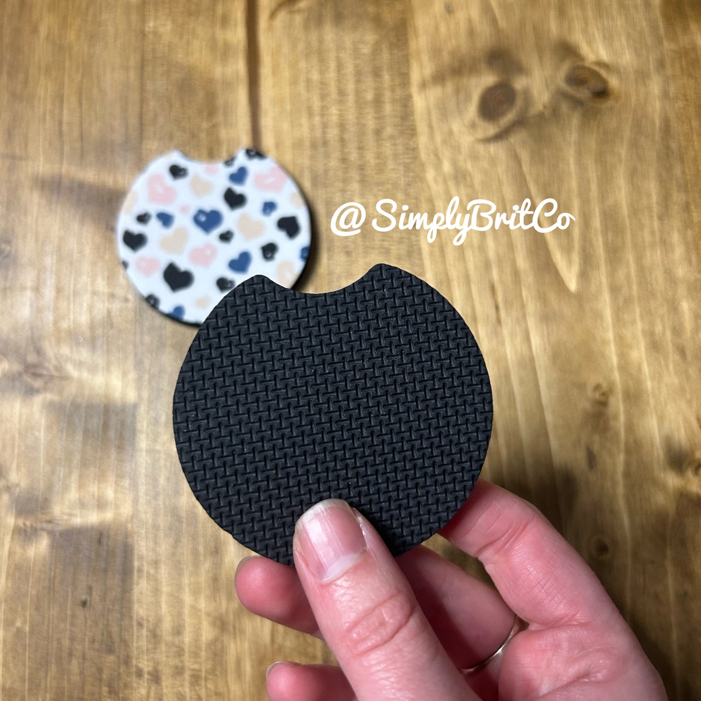 Hearts Set of 2 Car Coaster