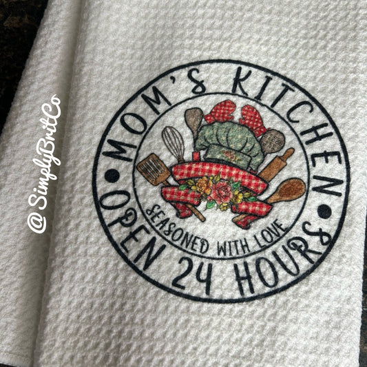 Mom’s Kitchen Open 24 Hours Kitchen Towels