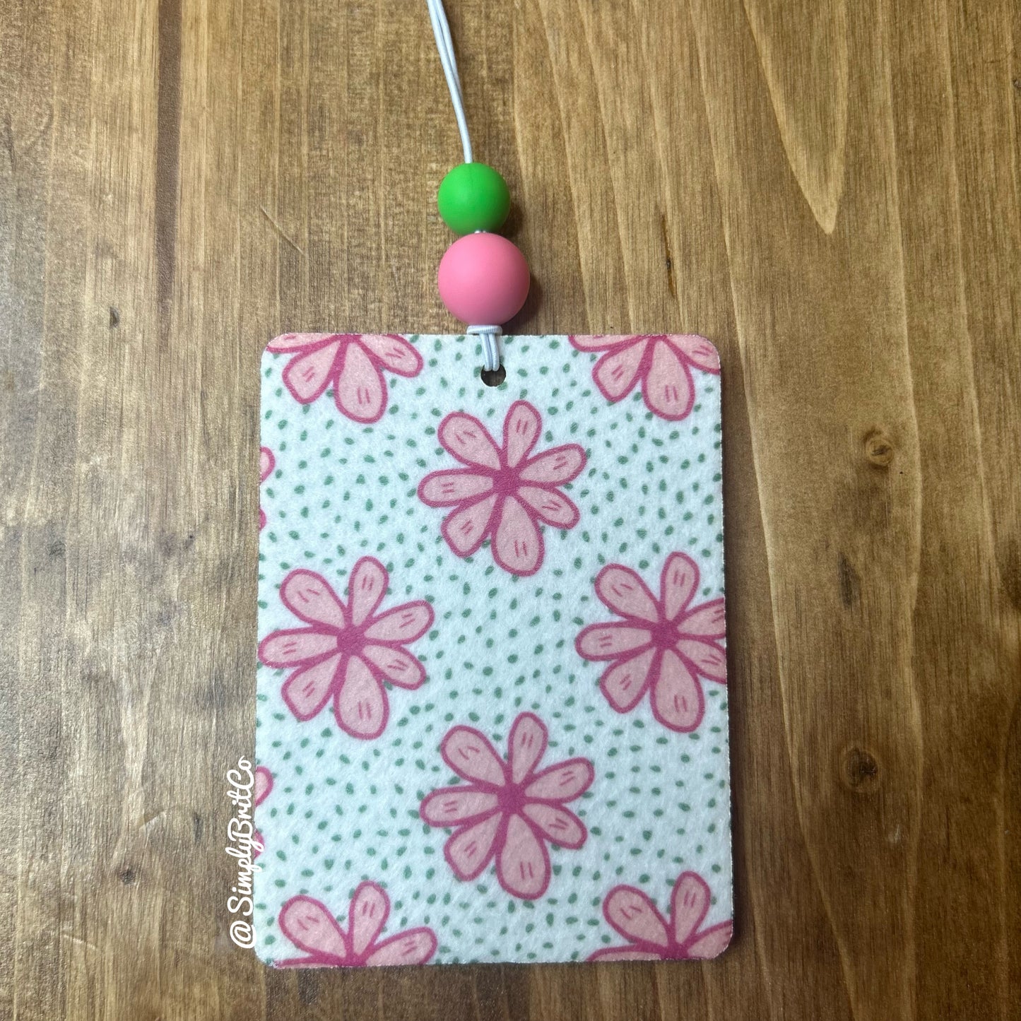 Simply Pink Floral Freshie and Car Coaster