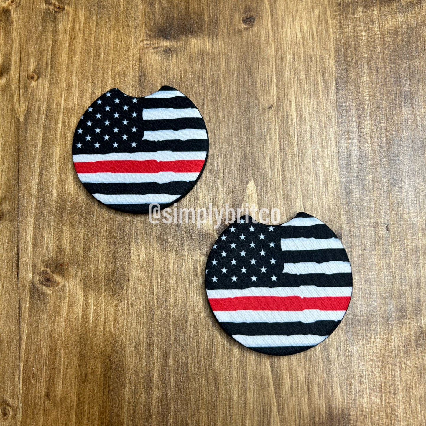 Firefighter Set of 2 Car Coaster