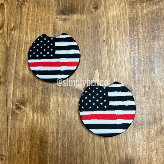 Firefighter Set of 2 Car Coaster