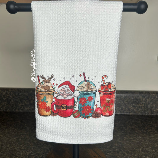 Christmas Drinks Kitchen Towel