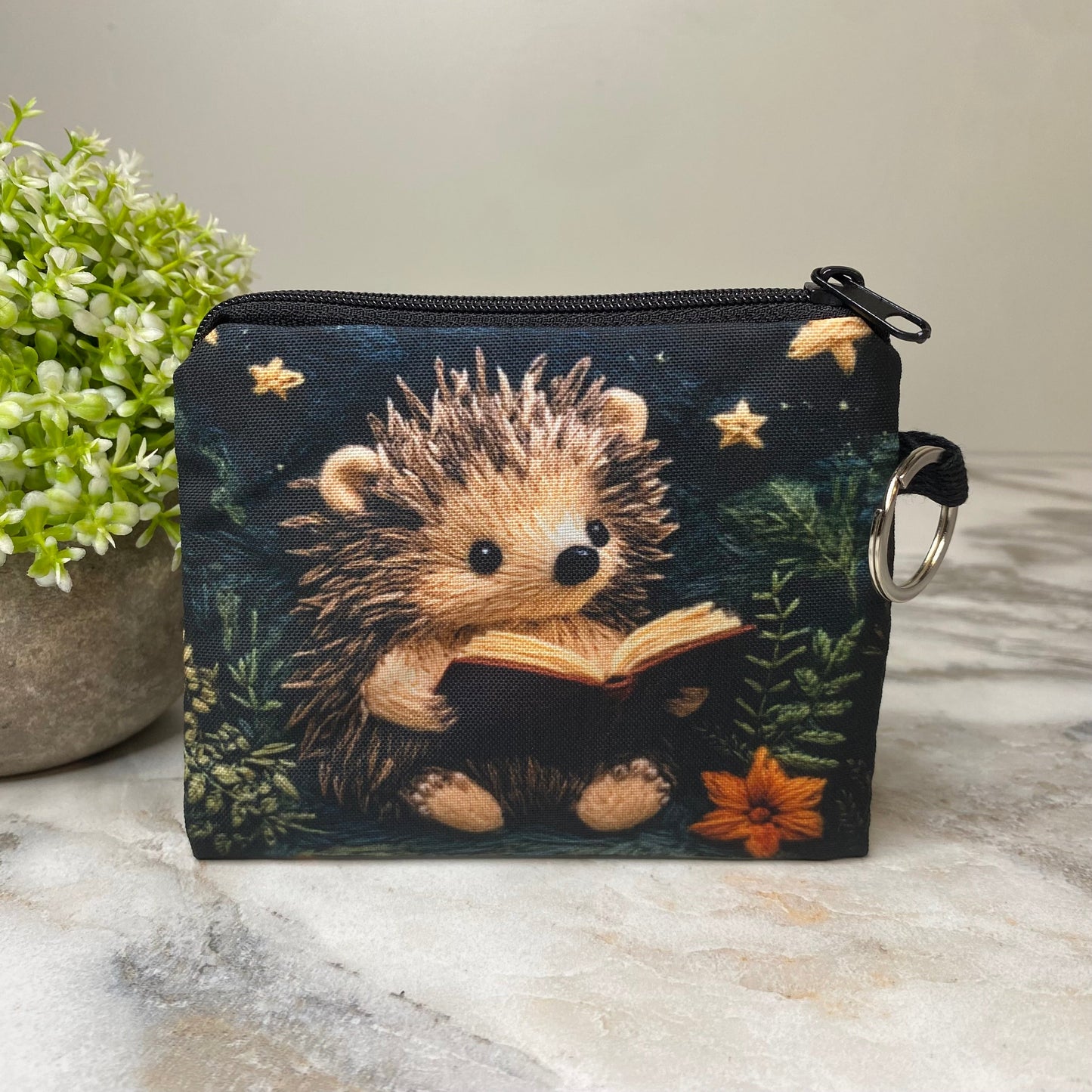 Mini Pouch - Reading Book Hedgehog