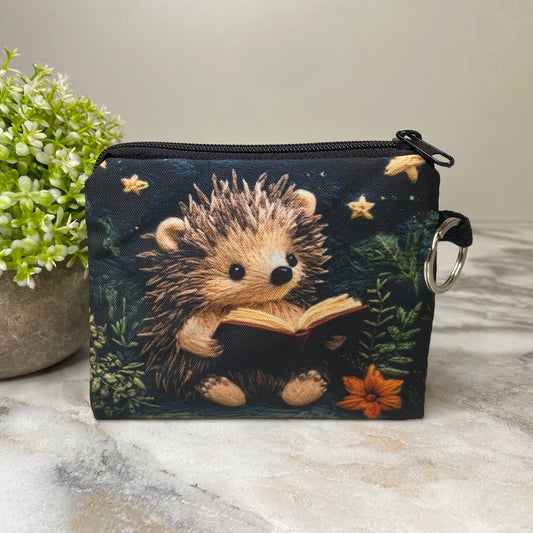 Mini Pouch - Reading Book Hedgehog
