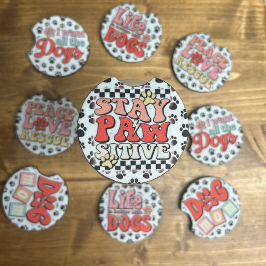 Dog Set of 2 Car Coaster