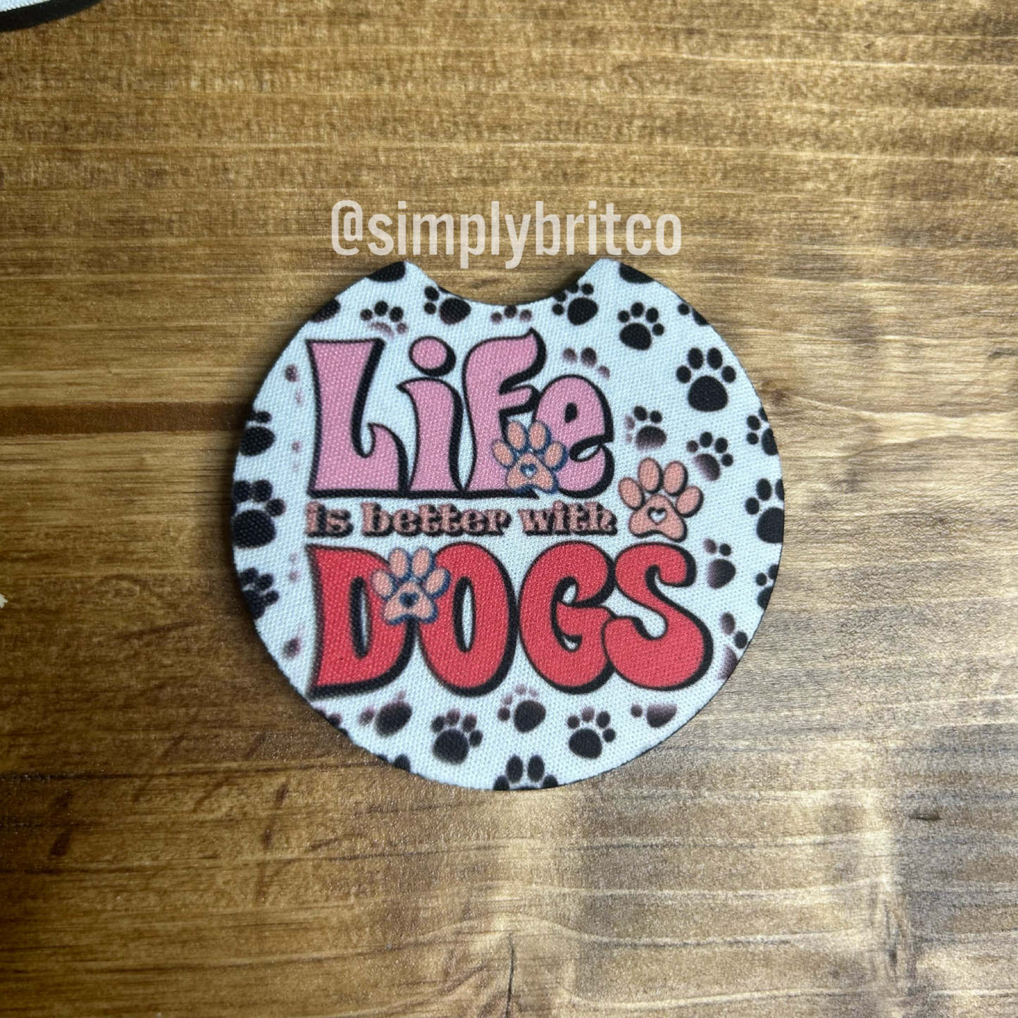 Dog Set of 2 Car Coaster