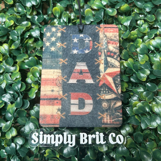 Dad Flag Rustic Freshie
