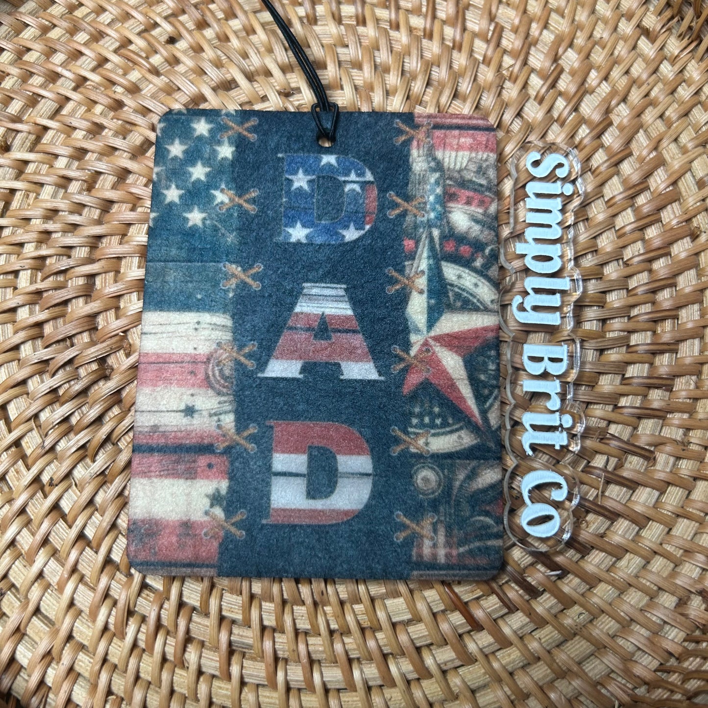 Dad Flag Rustic Freshie