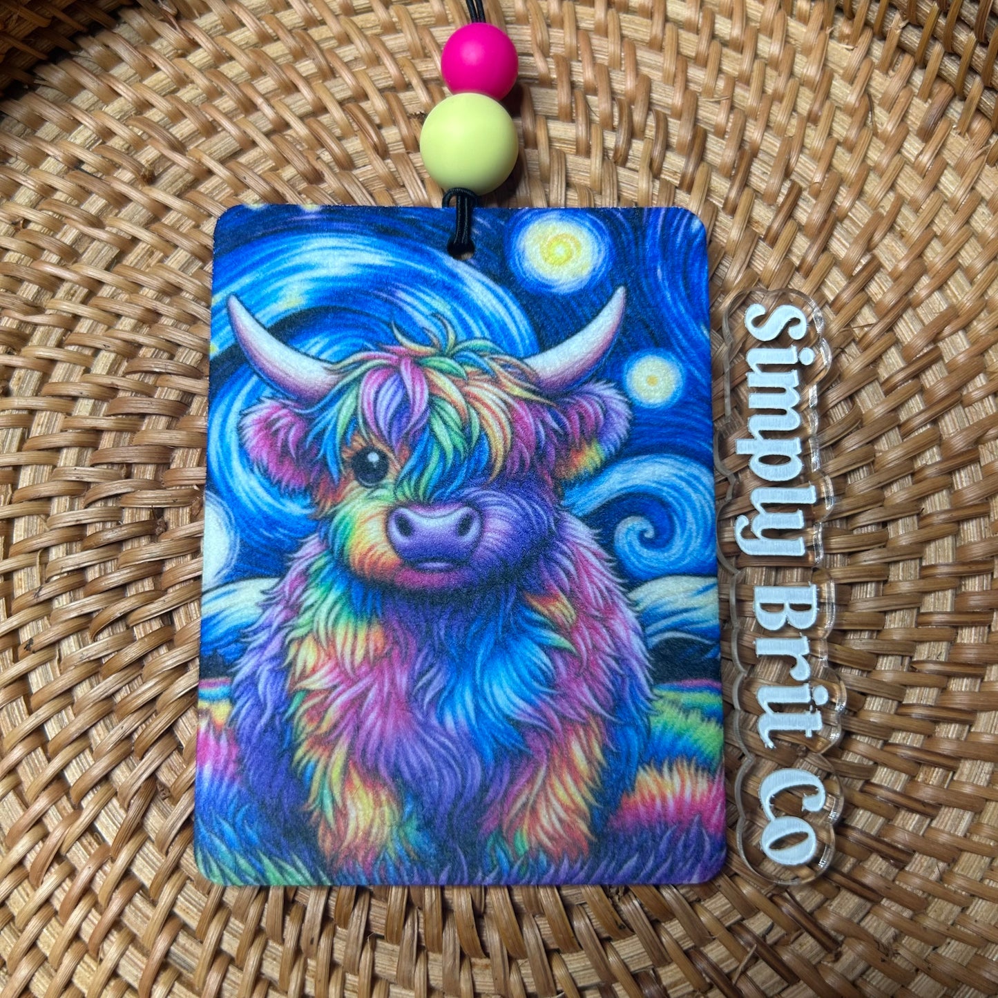 Rainbow Highland Cow