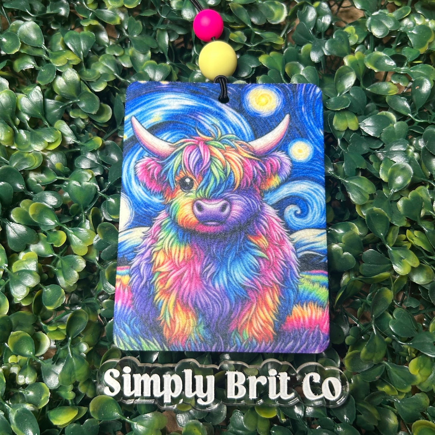 Rainbow Highland Cow