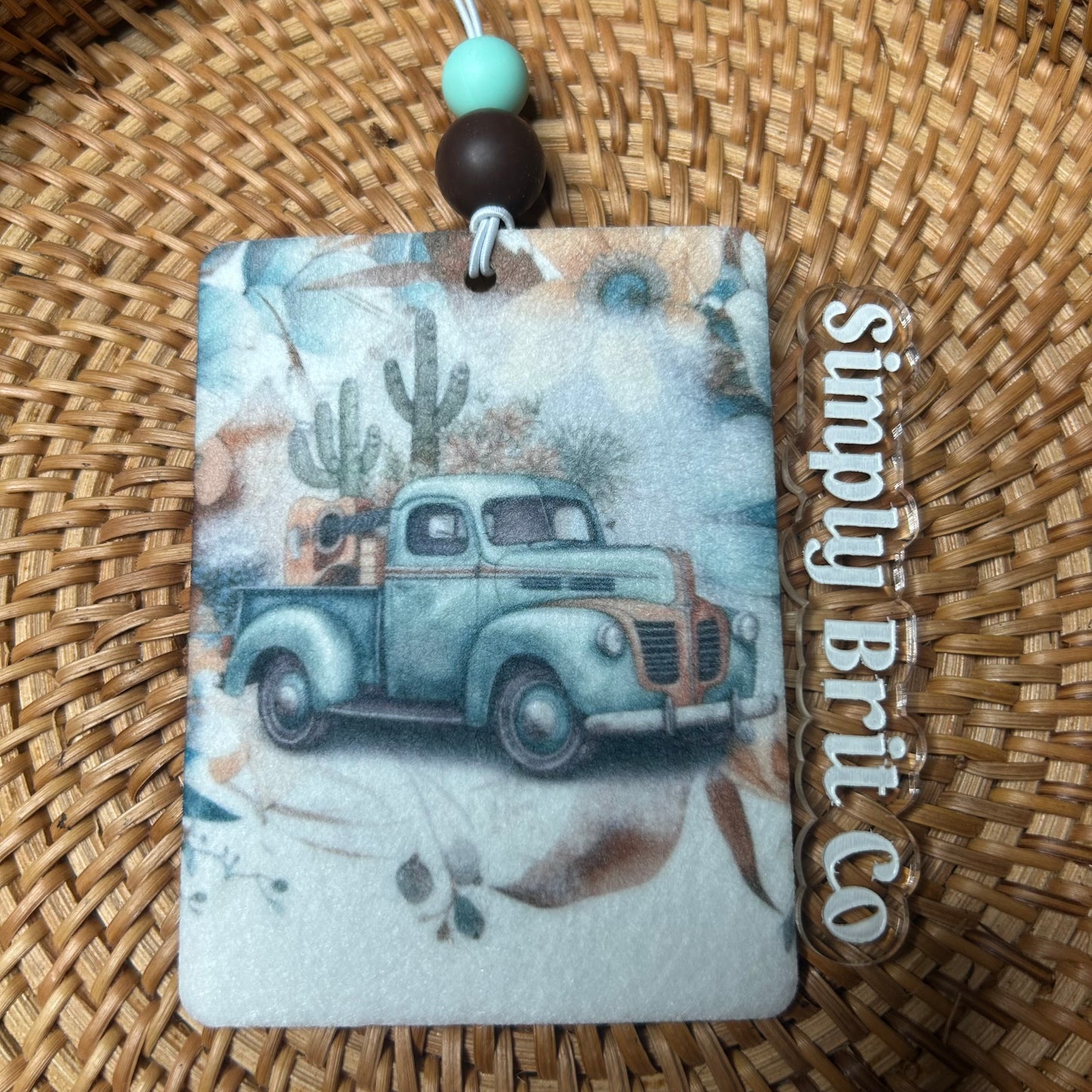 Blue Truck Western Cactus Freshie | Floral