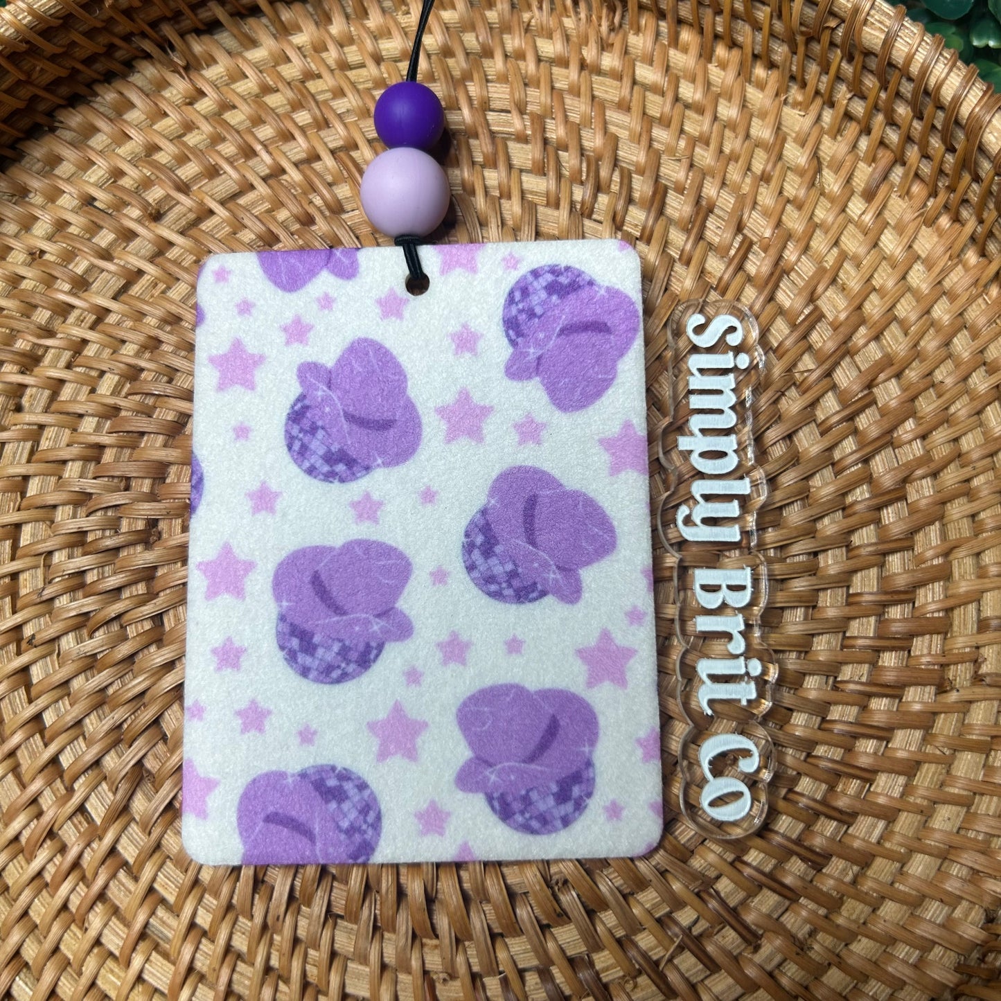 Purple Disco Cowboy Hats Freshie