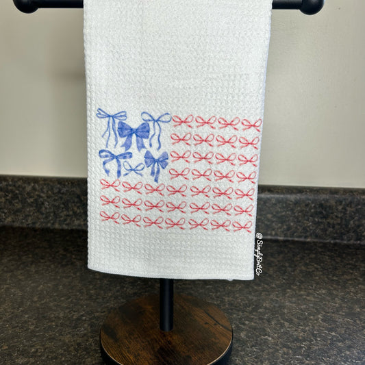 Bow American Flag Kitchen Towel