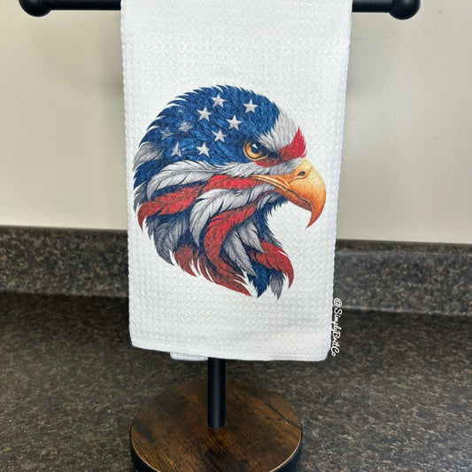 Patriotic Eagle Kitchen Towel