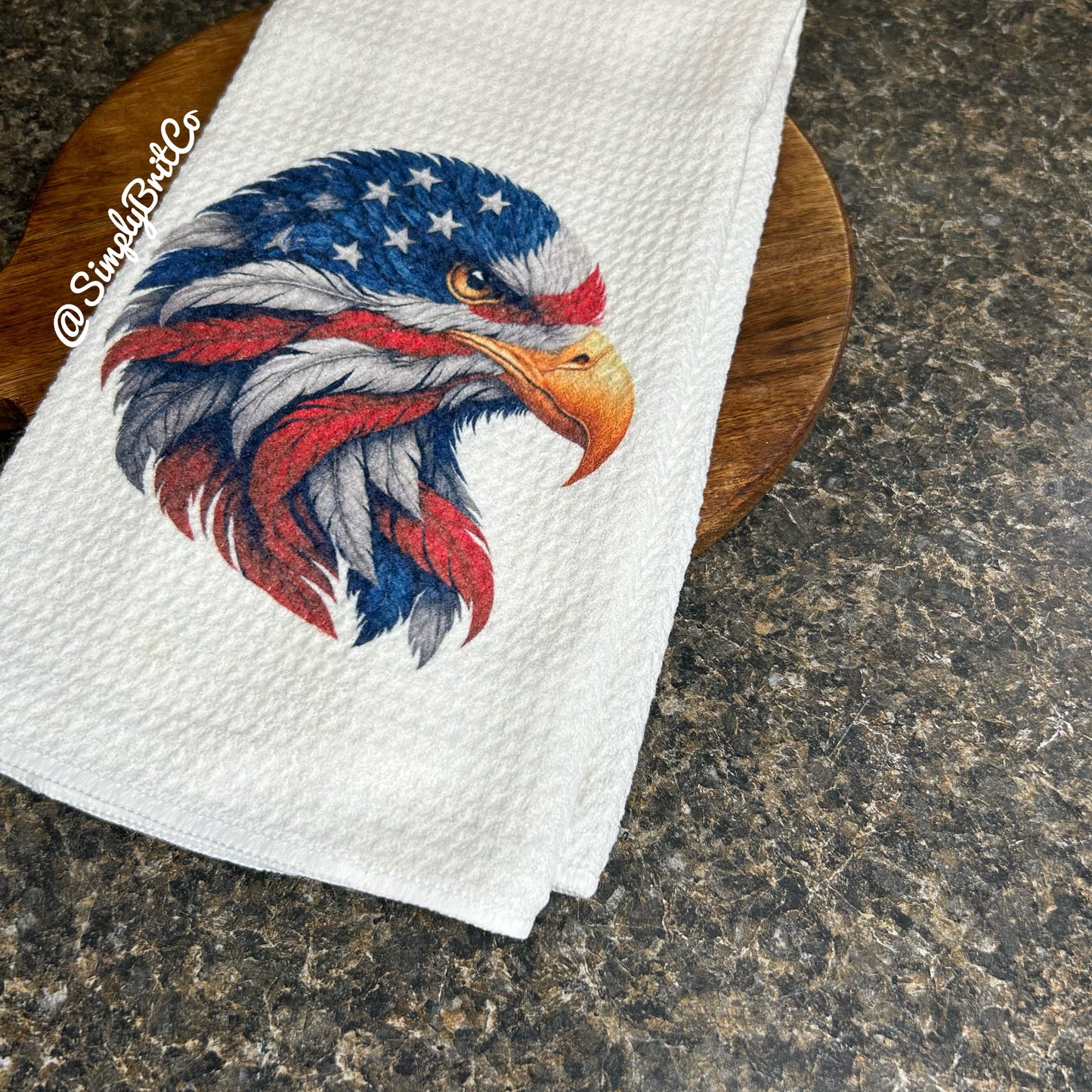 Patriotic Eagle Kitchen Towel | Ready To Ship
