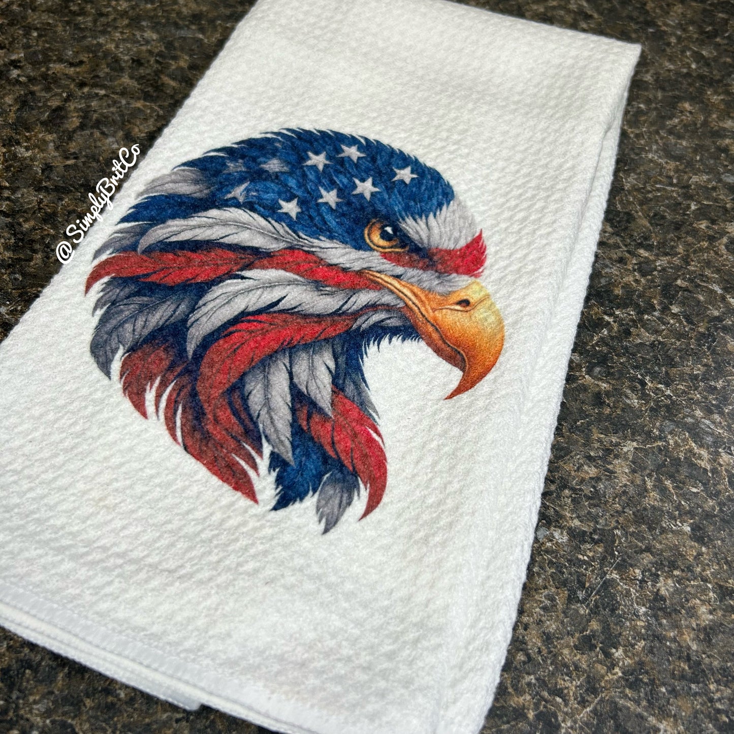 Patriotic Eagle Kitchen Towel | Ready To Ship