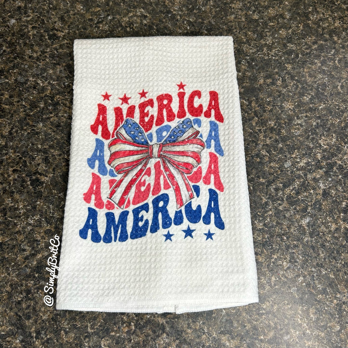 Groovy America with Bow Kitchen Towel