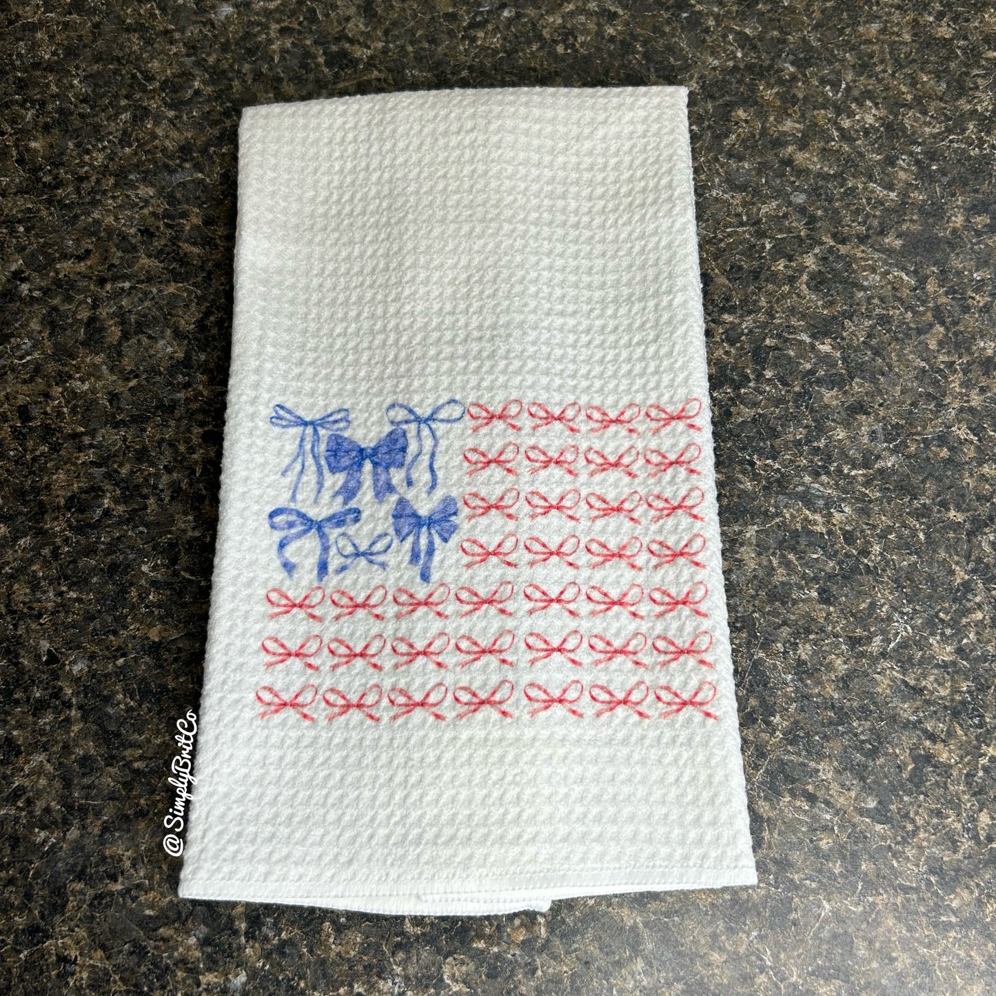 Bow American Flag Kitchen Towel
