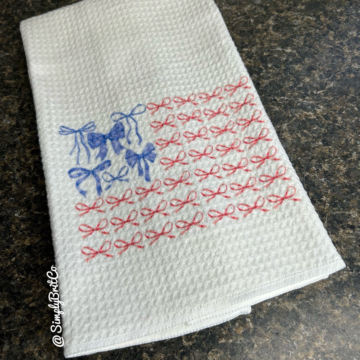 Bow American Flag Kitchen Towel