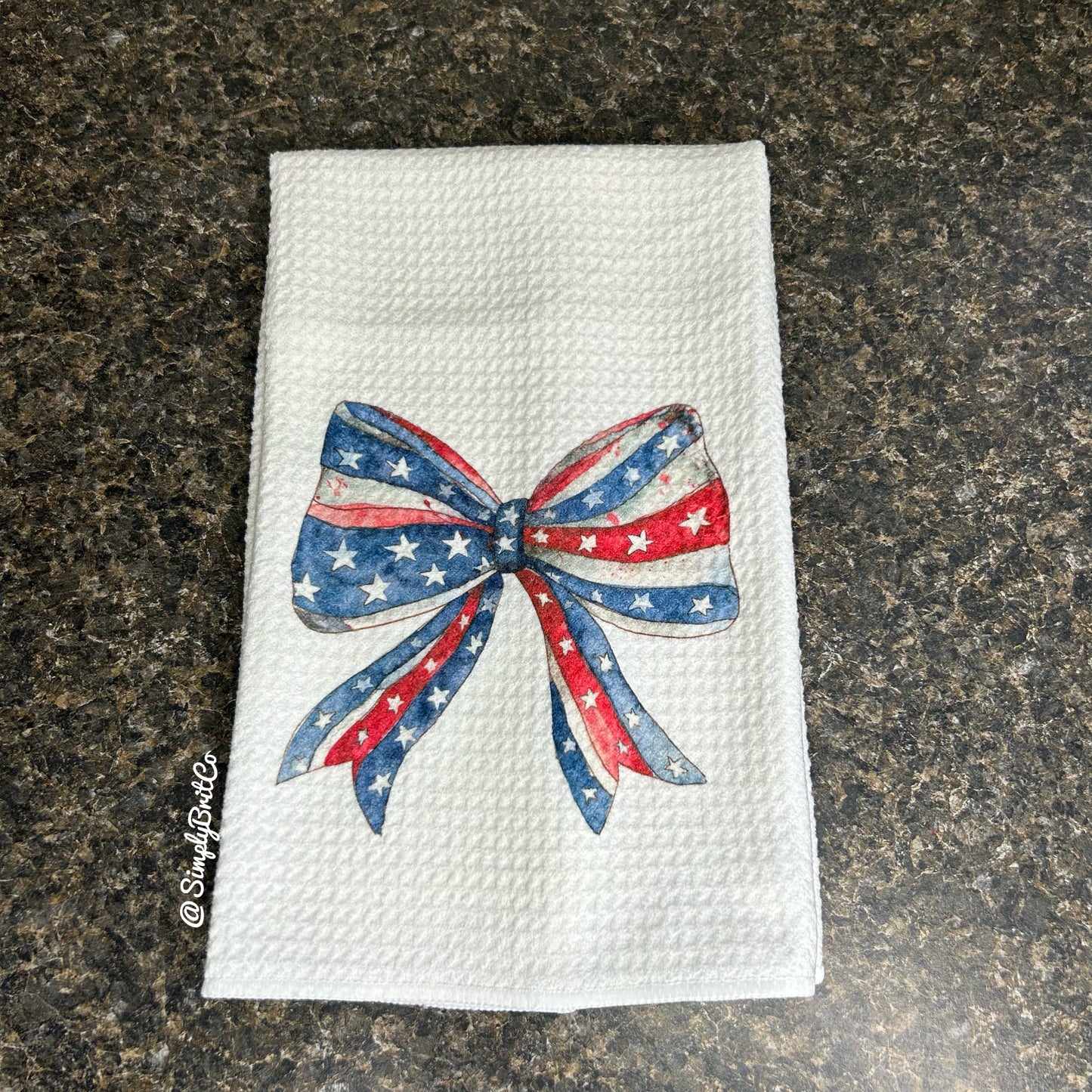 Coquette Patriotic Bow Kitchen Towel | Ready To Ship