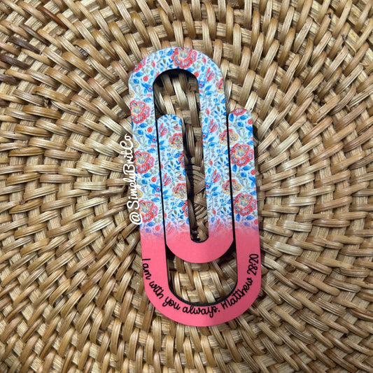 Religious Jumbo Paperclip Bookmark | Jumbo Paper Clip for office, school, or the avid book reader in your life |