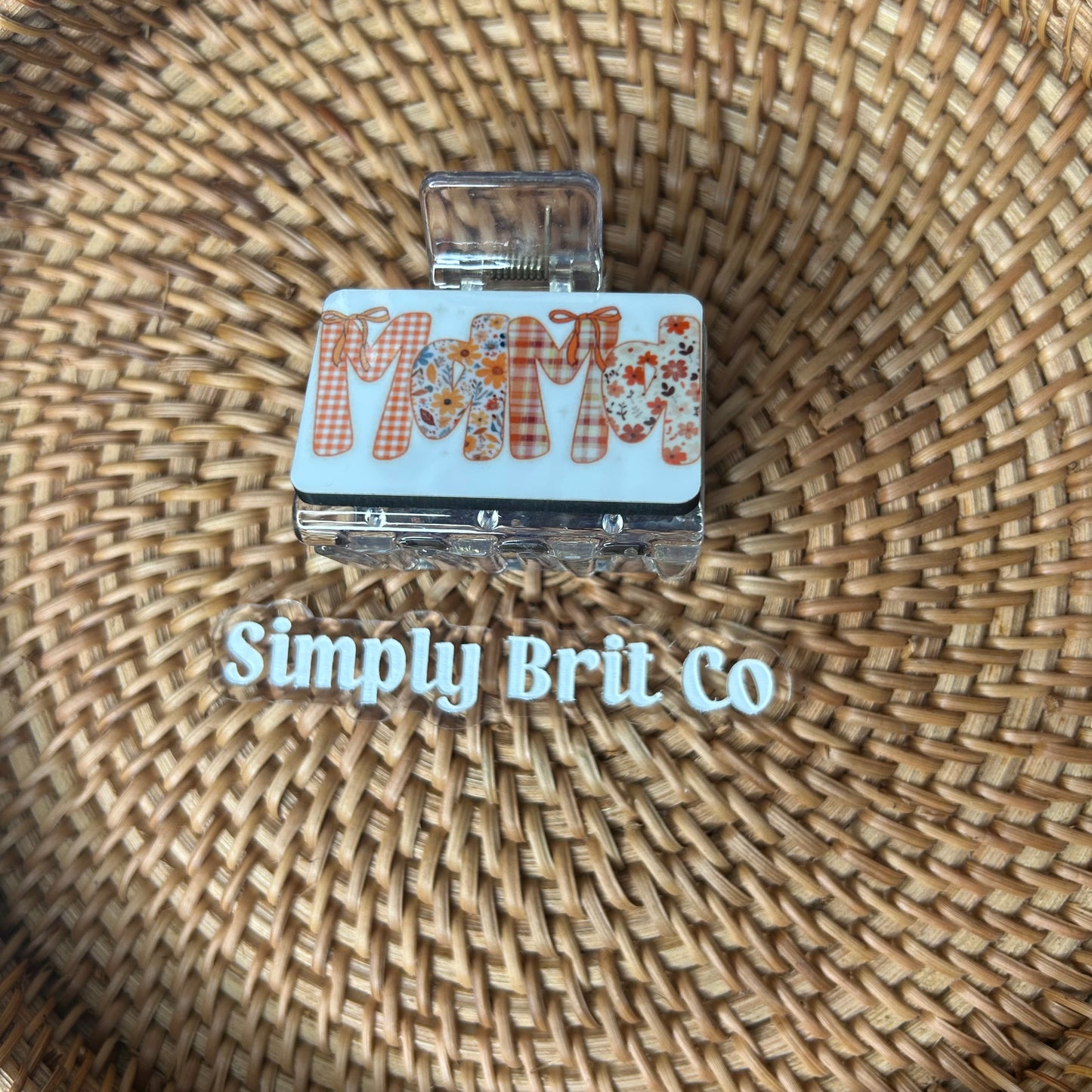 Mama Quilt Small Clear Claw Clip