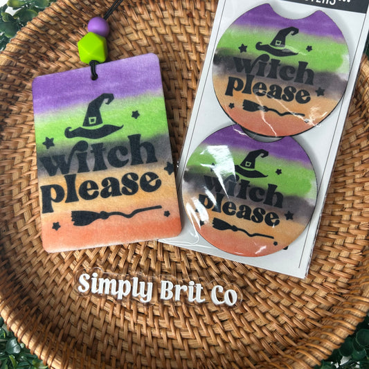 Witch Please Freshie and Car Coaster | Halloween