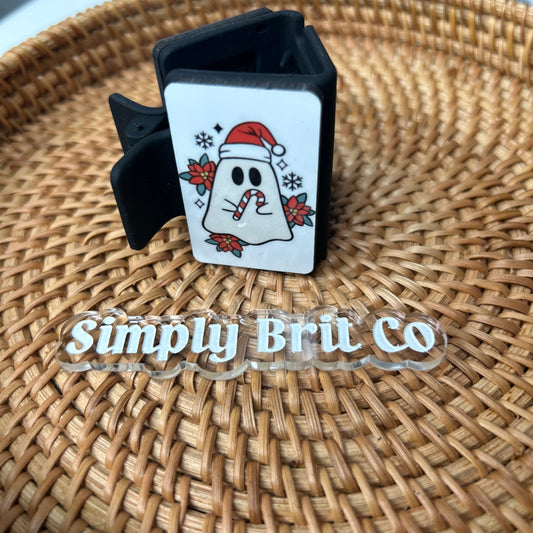 Christmas Ghost Small Claw Clip