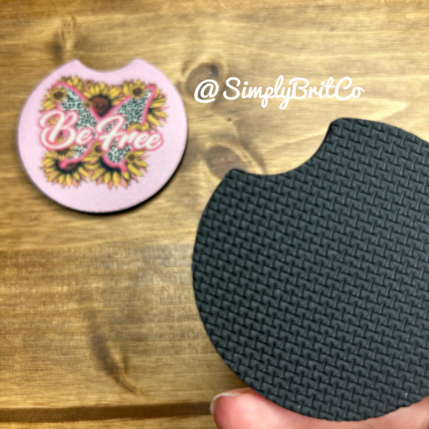 Be Free Set of 2 Car Coaster | Butterfly