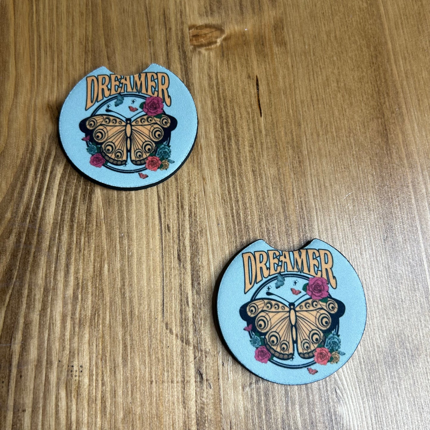 Dreamer Set of 2 Car Coaster | Butterfly