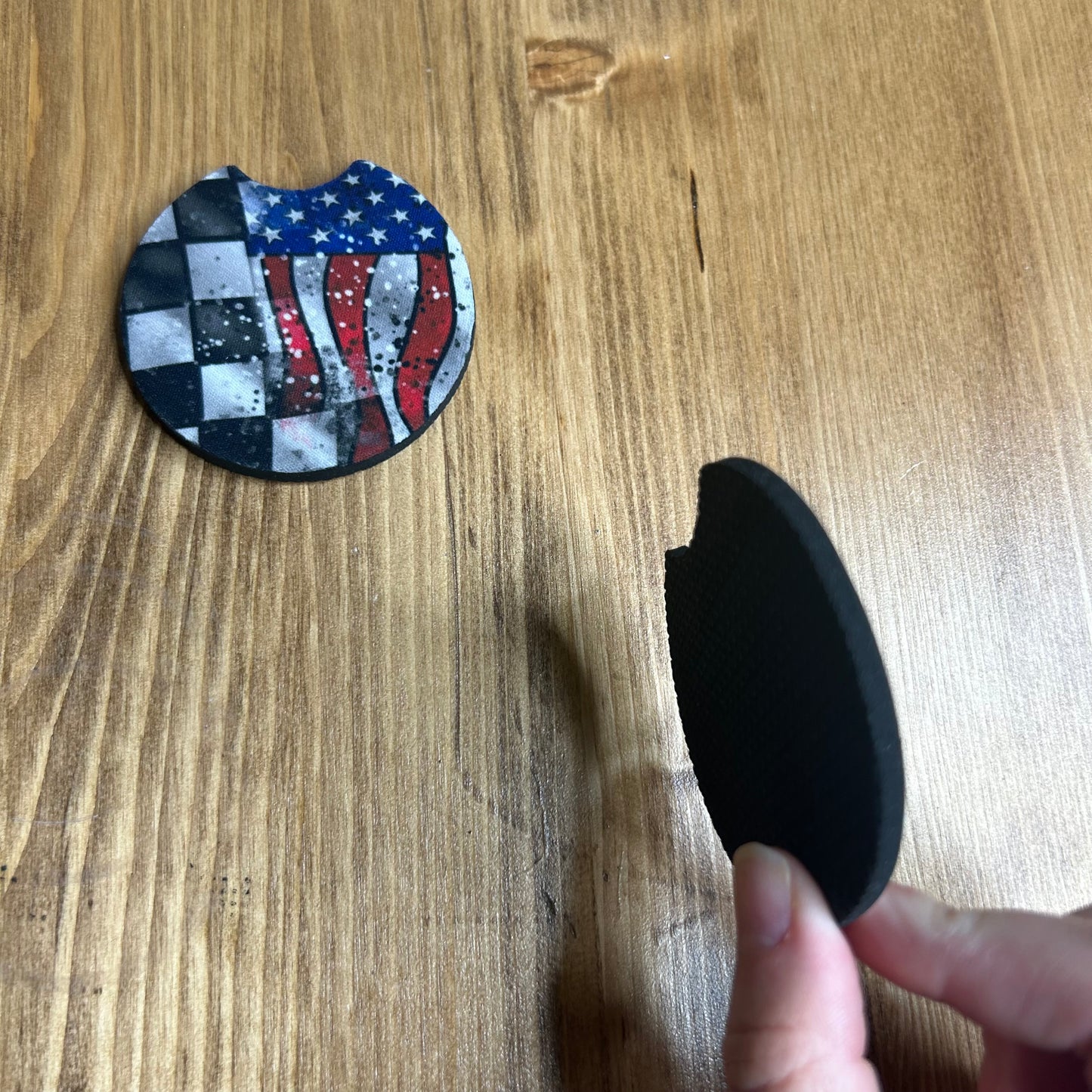 Racing Flag Set of 2 Car Coaster | Checkered