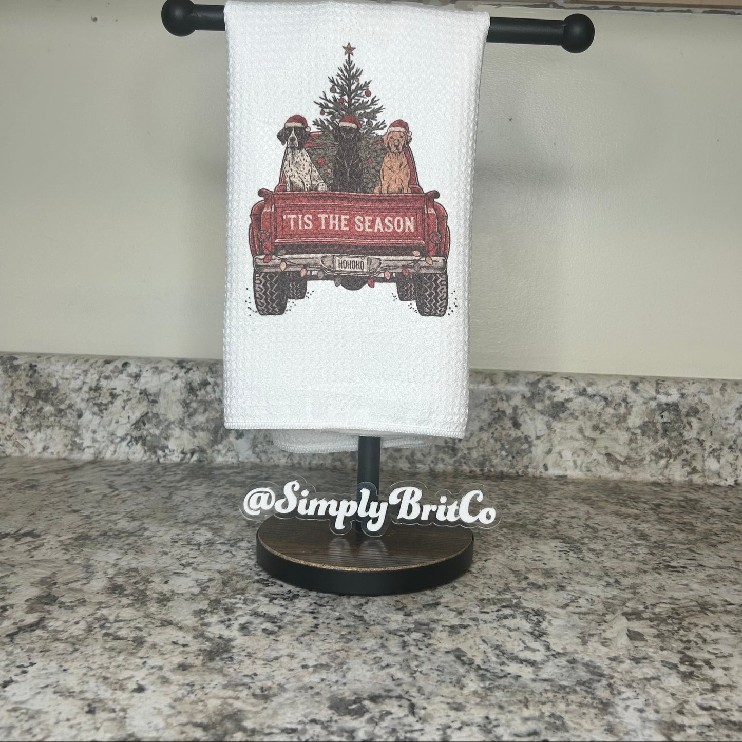 Tis The Season Red Truck Kitchen Towel |