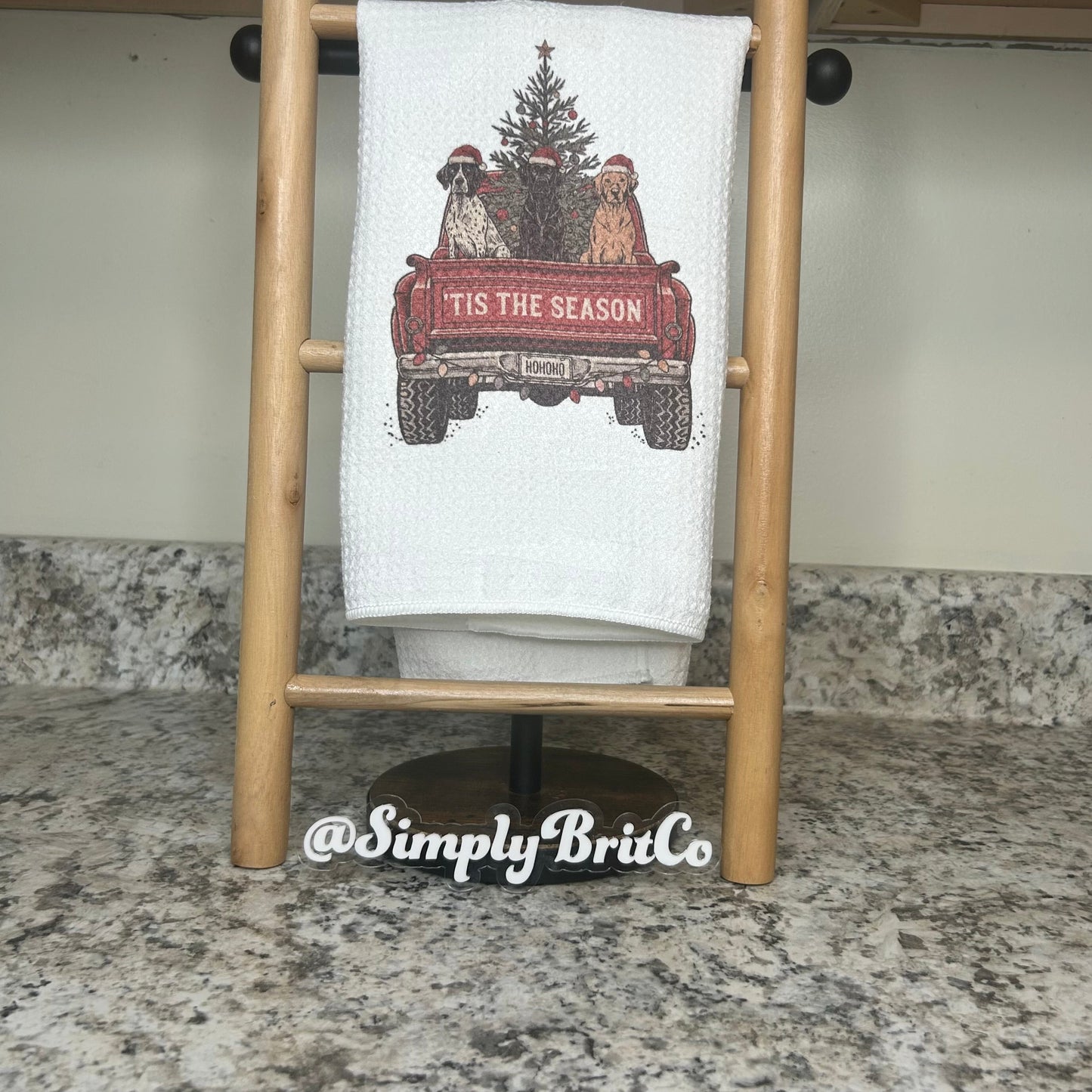 Tis The Season Red Truck Kitchen Towel |