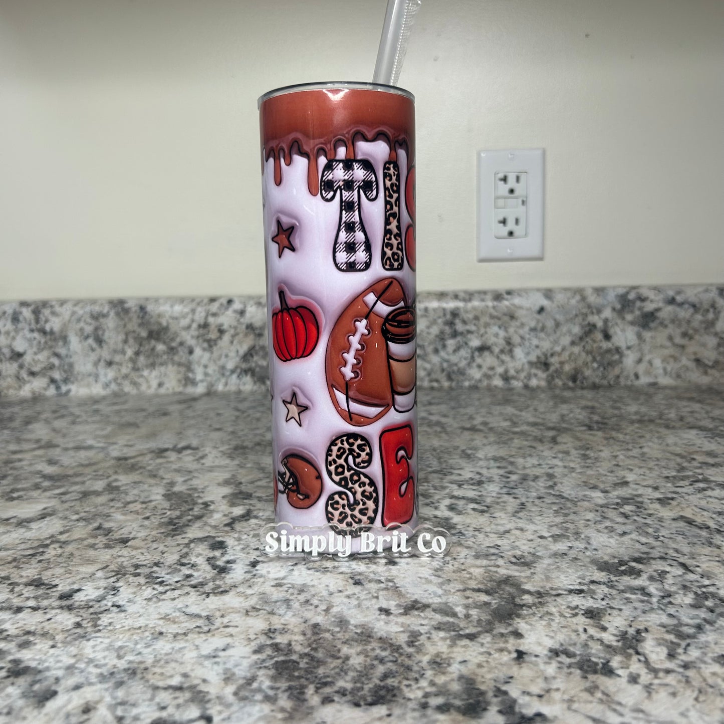 Tis the Season Football and Fall 20oz Tumbler