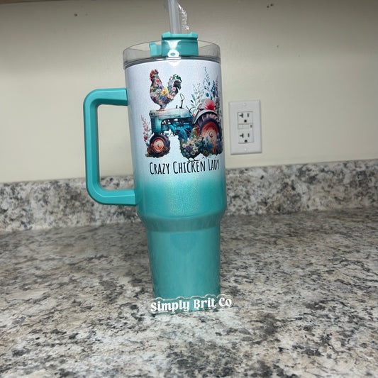 Crazy Chicken Lady 40oz Tumbler