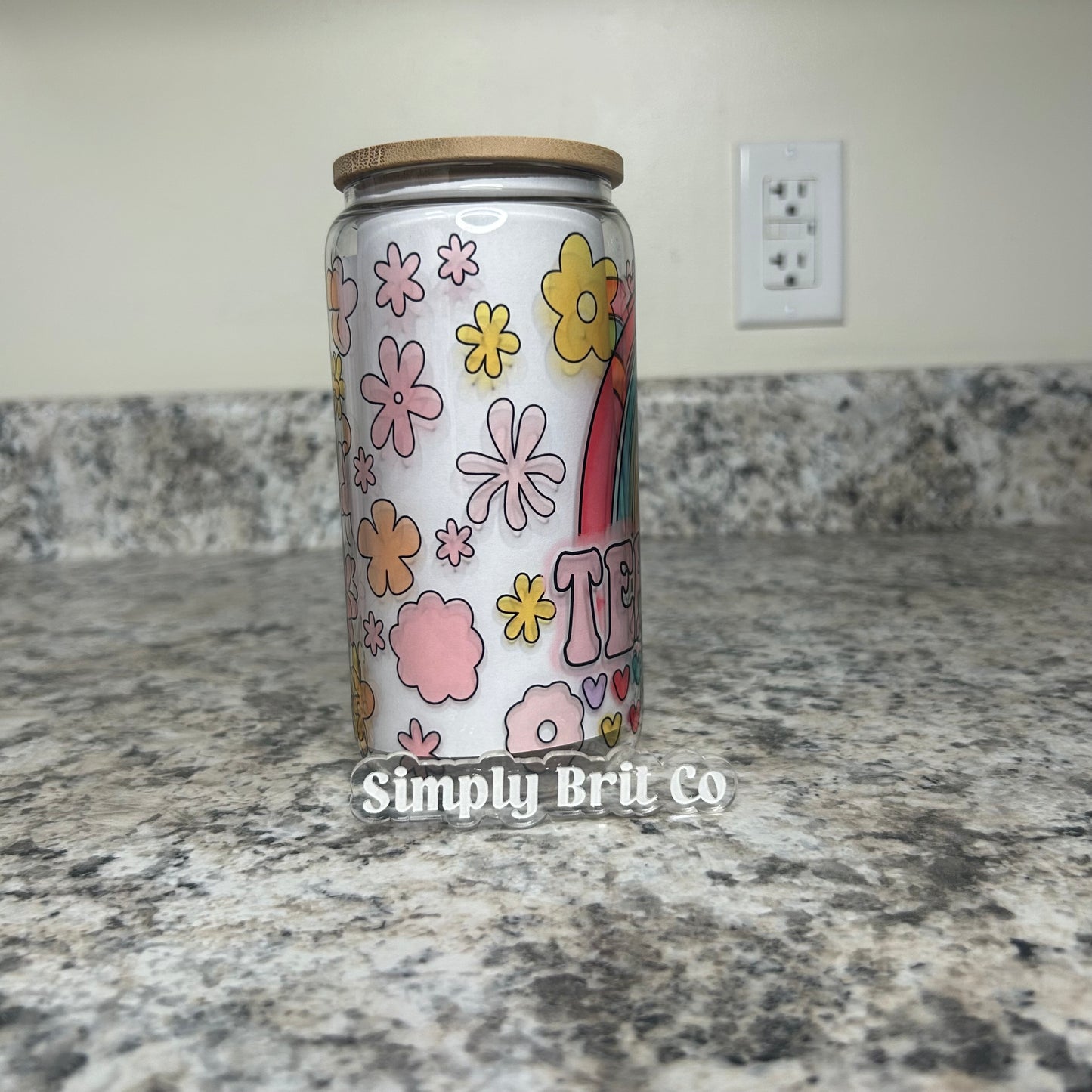 Rainbow Teacher Mode 16oz Clear Libbey Glass