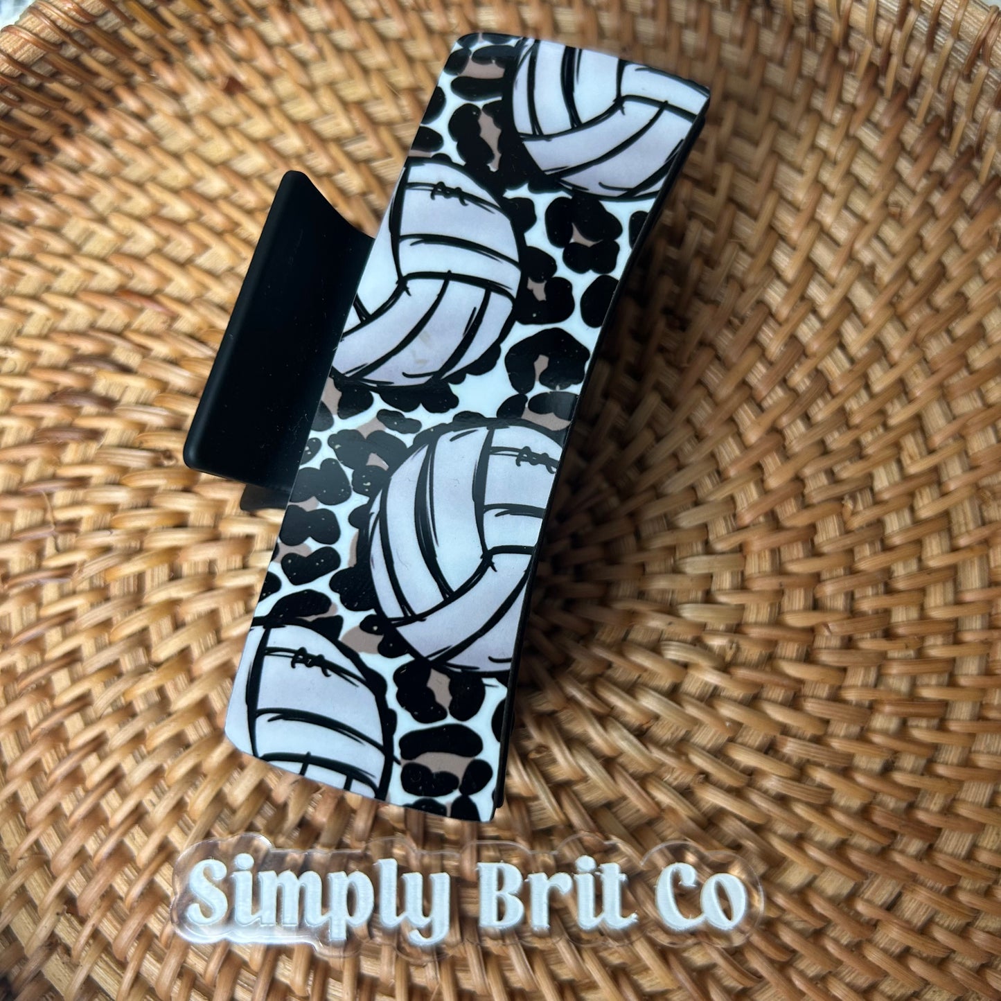 Volleyball Large Claw Clip