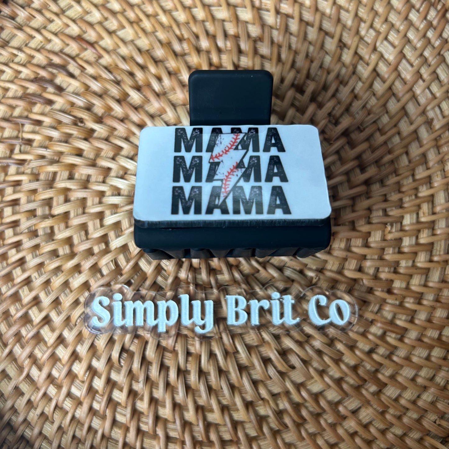 Mama Baseball Small Claw Clip