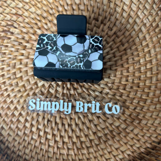 Cheetah Soccer Ball Small Claw Clip