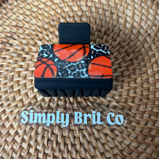 Cheetah Basketball Small Claw Clip