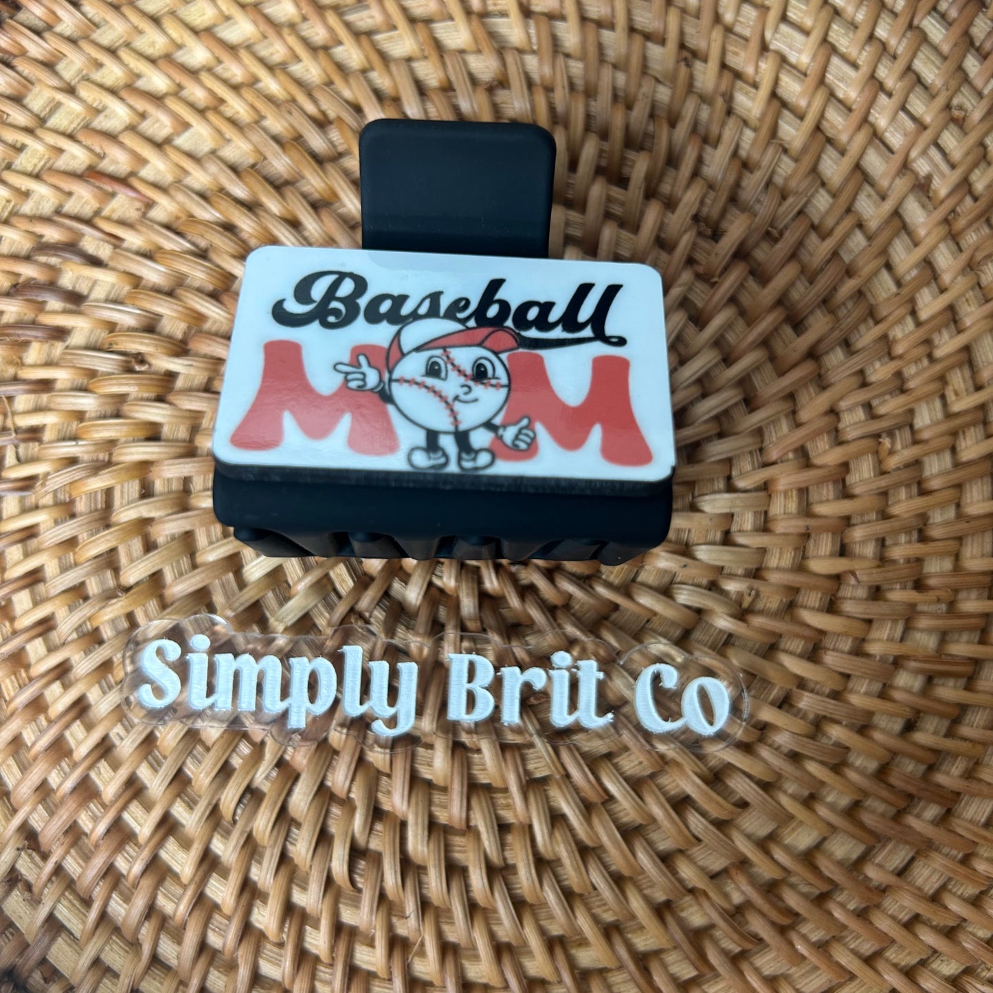 Baseball Mom Small Claw Clip