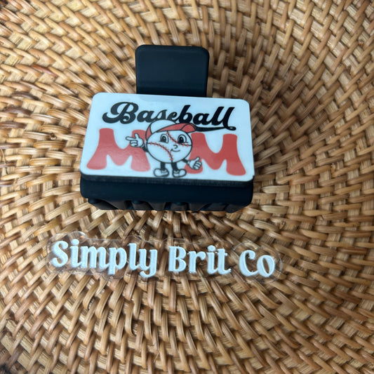 Baseball Mom Small Claw Clip