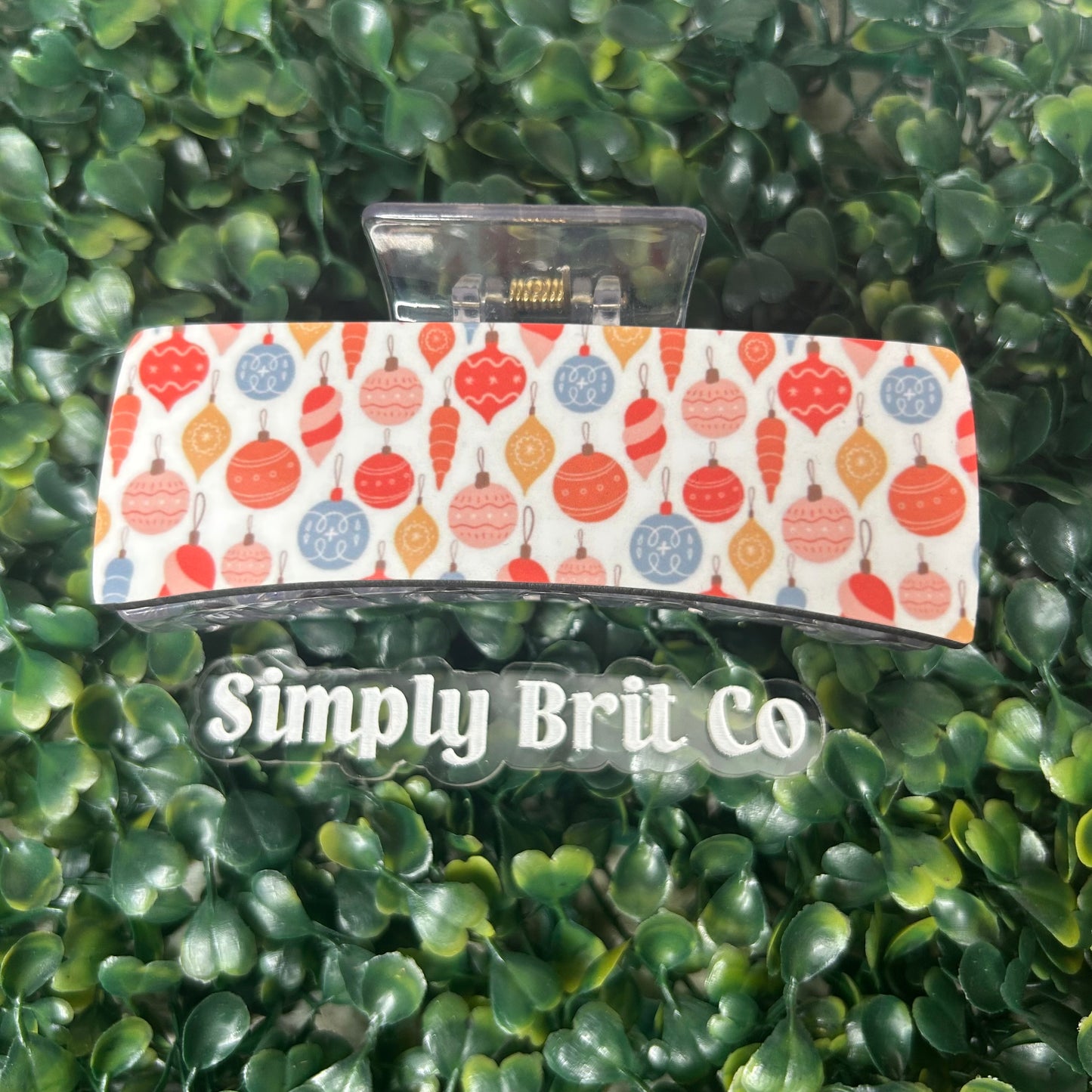 Multi Colored Ornament Large Claw Clip