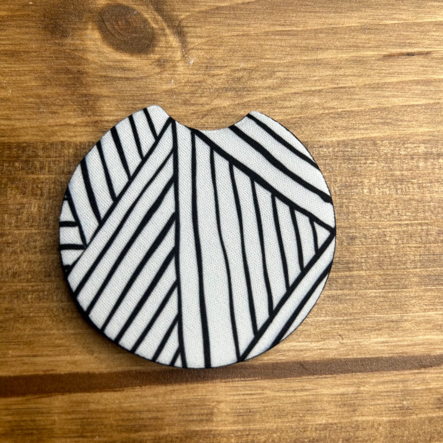 Simply Modern Set of 2 Car Coaster | Black and White