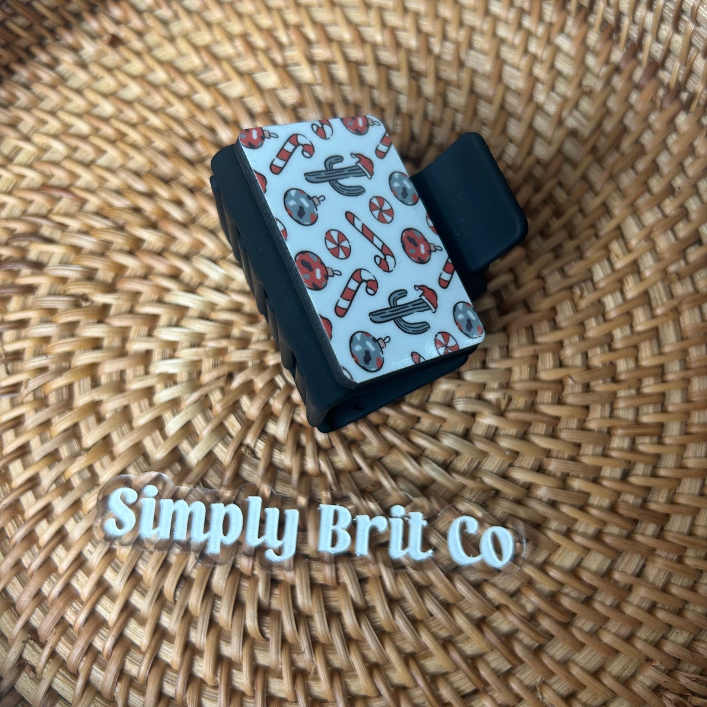 Cactus Christmas Small Claw Clip