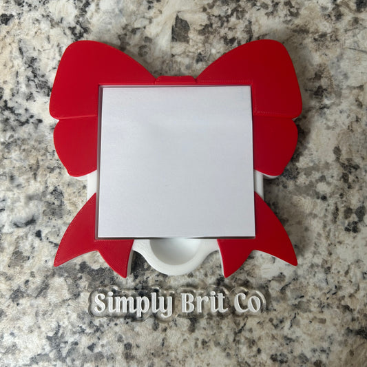 Red Bow Post It Note Holder