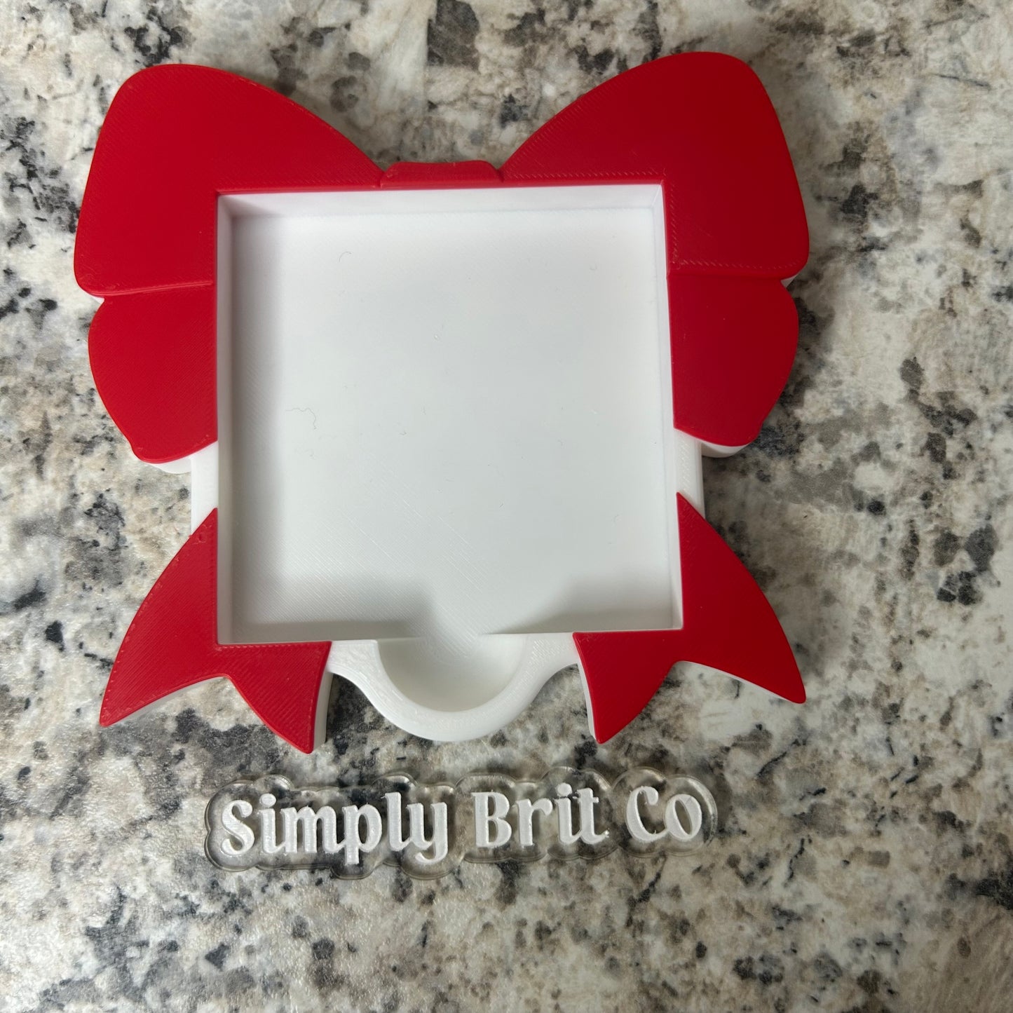 Red Bow Post It Note Holder