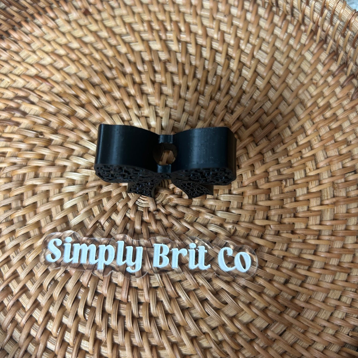 Dark Large Cheetah Bow Standard Straw Charm (20oz)