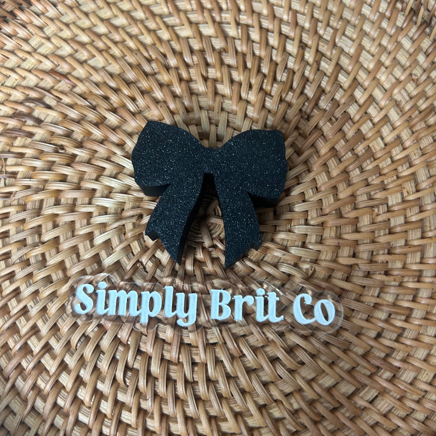 Dark Large Cheetah Bow Standard Straw Charm (20oz)